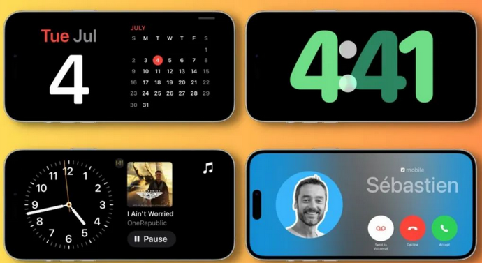 滴道苹果手机维修分享iOS17横屏充电待机显示有什么好处 