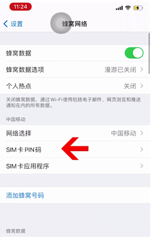 滴道苹果14维修网分享如何给iPhone14的SIM卡设置密码 