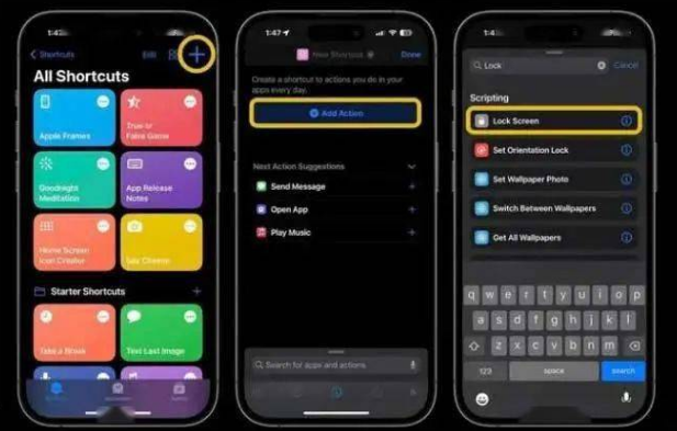 滴道苹果14锁屏维修店分享iPhone14升级iOS16.4后如何创建锁屏快捷方式 