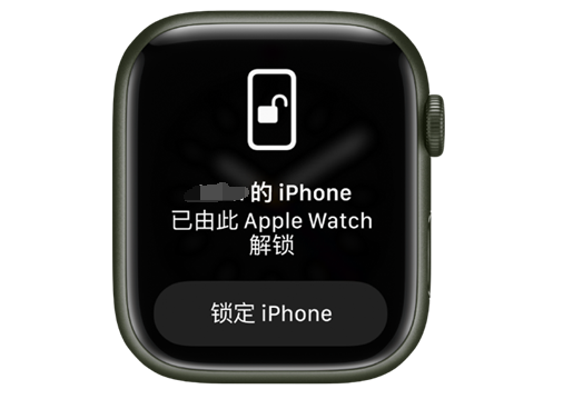 滴道苹果手机维修分享用 AppleWatch 解锁配备面容 ID 的 iPhone方法 